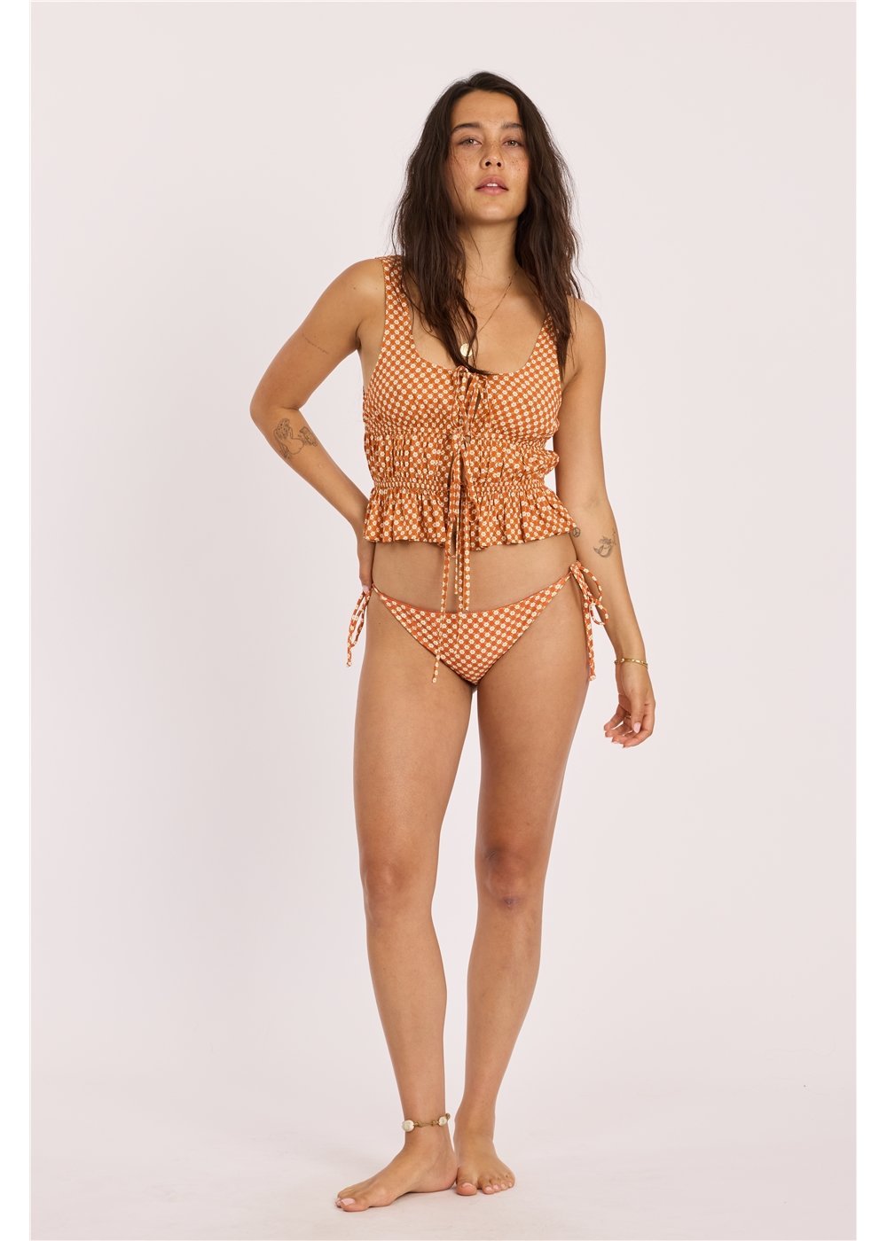 SISSTR SEAS THE DAY WOVEN TANK-CAY - Stoke Outlets