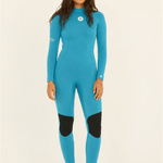 Sisstr Seven Seas 3/2 Back Zip Full Suit, Aqua - Stoke Outlets