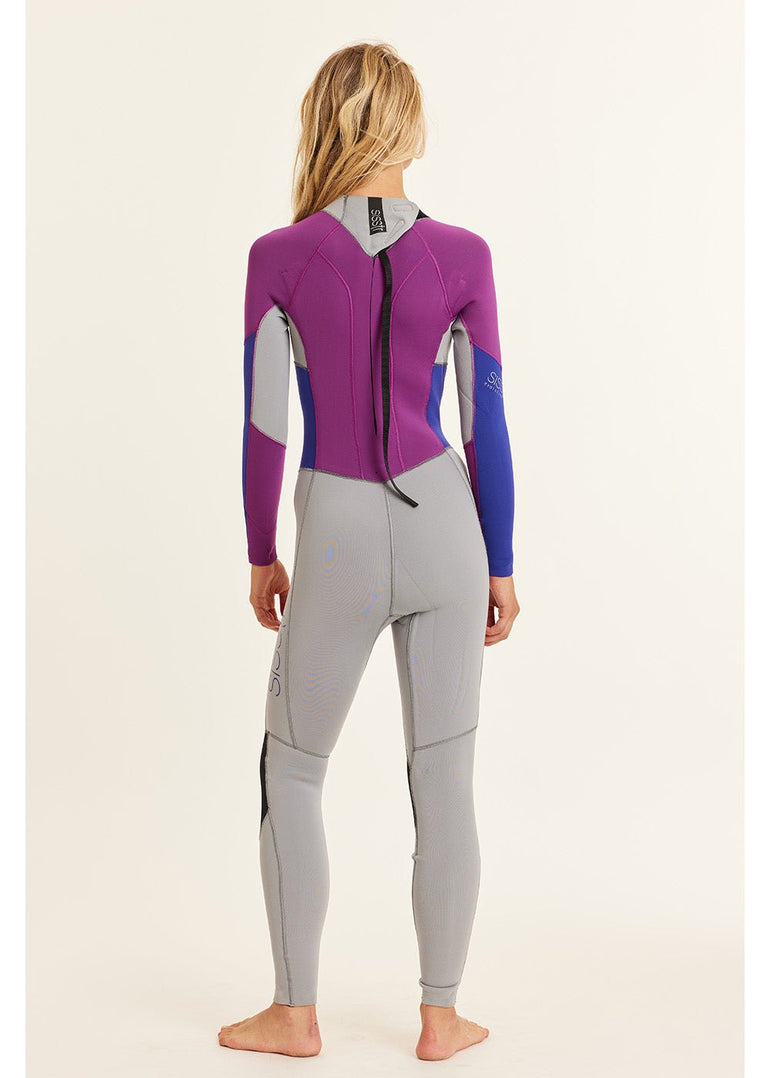 Sisstr Seven Seas 3/2 Back Zip Full Suit, Violet - Stoke Outlets