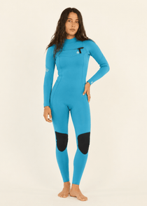 Sisstr Seven Seas 3/2 Chest Zip Full Suit, Aqua - Stoke Outlets
