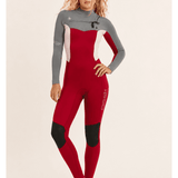 Sisstr Seven Seas 3/2 Chest Zip Full Suit, Red - Stoke Outlets