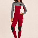 Sisstr Seven Seas 3/2 Chest Zip Full Suit, Red - Stoke Outlets