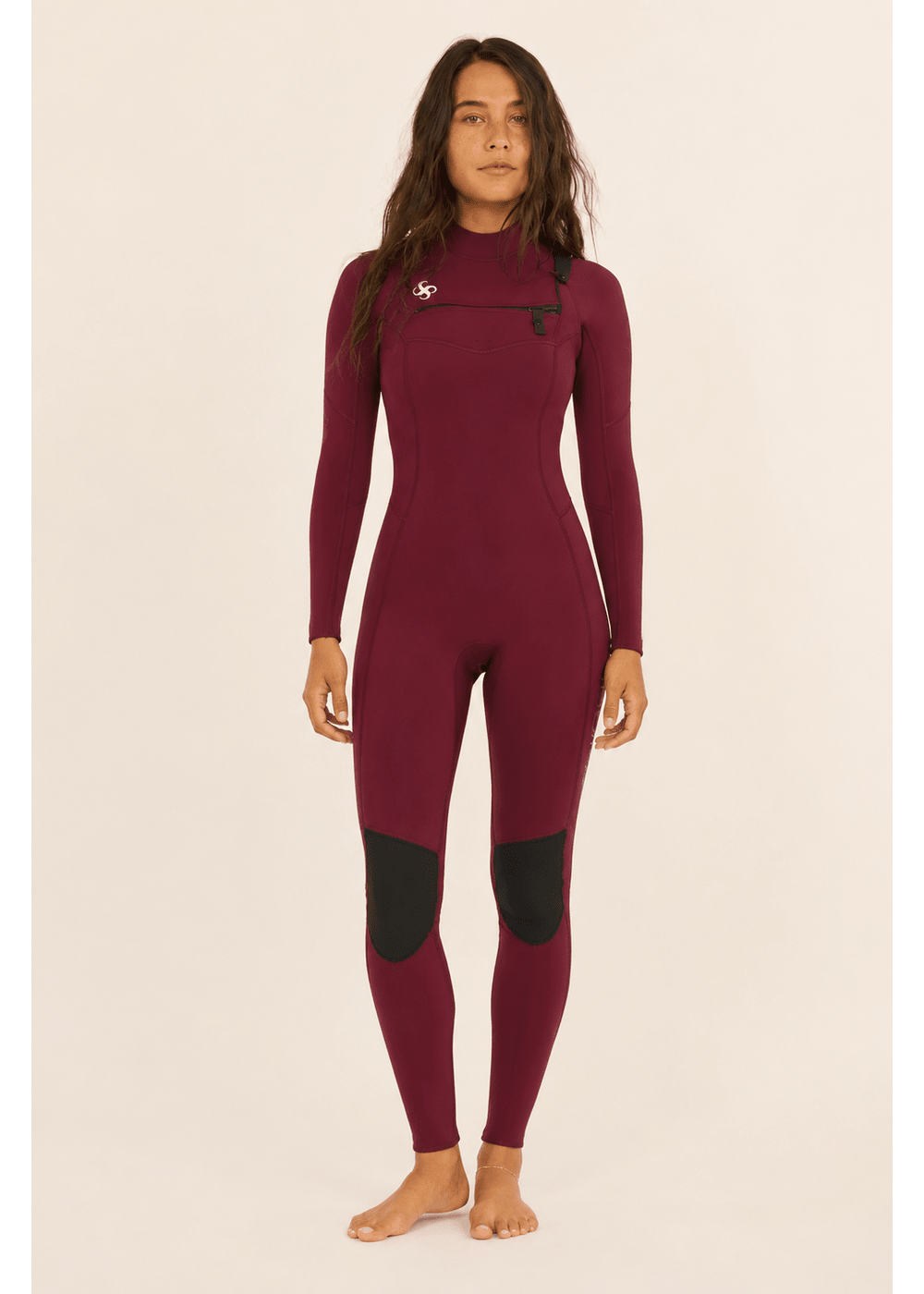 Sisstr Seven Seas 3/2 Chest Zip Full Suit, Wine - Stoke Outlets