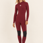 Sisstr Seven Seas 4/3 Back Zip Full Suit, Wine - Stoke Outlets