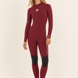 Sisstr Seven Seas 4/3 Back Zip Full Suit, Wine - Stoke Outlets