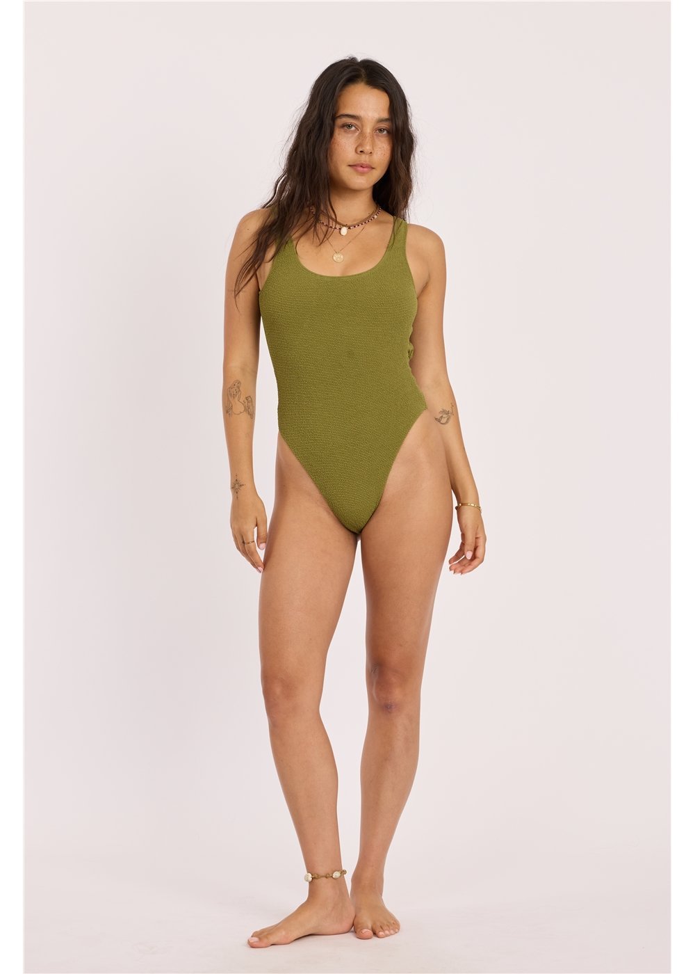 Sisstr Shore Thing Cheeky One Piece, Seaweed - Stoke Outlets