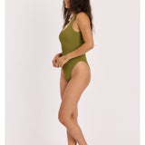 Sisstr Shore Thing Cheeky One Piece, Seaweed - Stoke Outlets