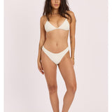 Sisstr Shore Thing High Hip Swim Bottom, Sea Salt - Stoke Outlets
