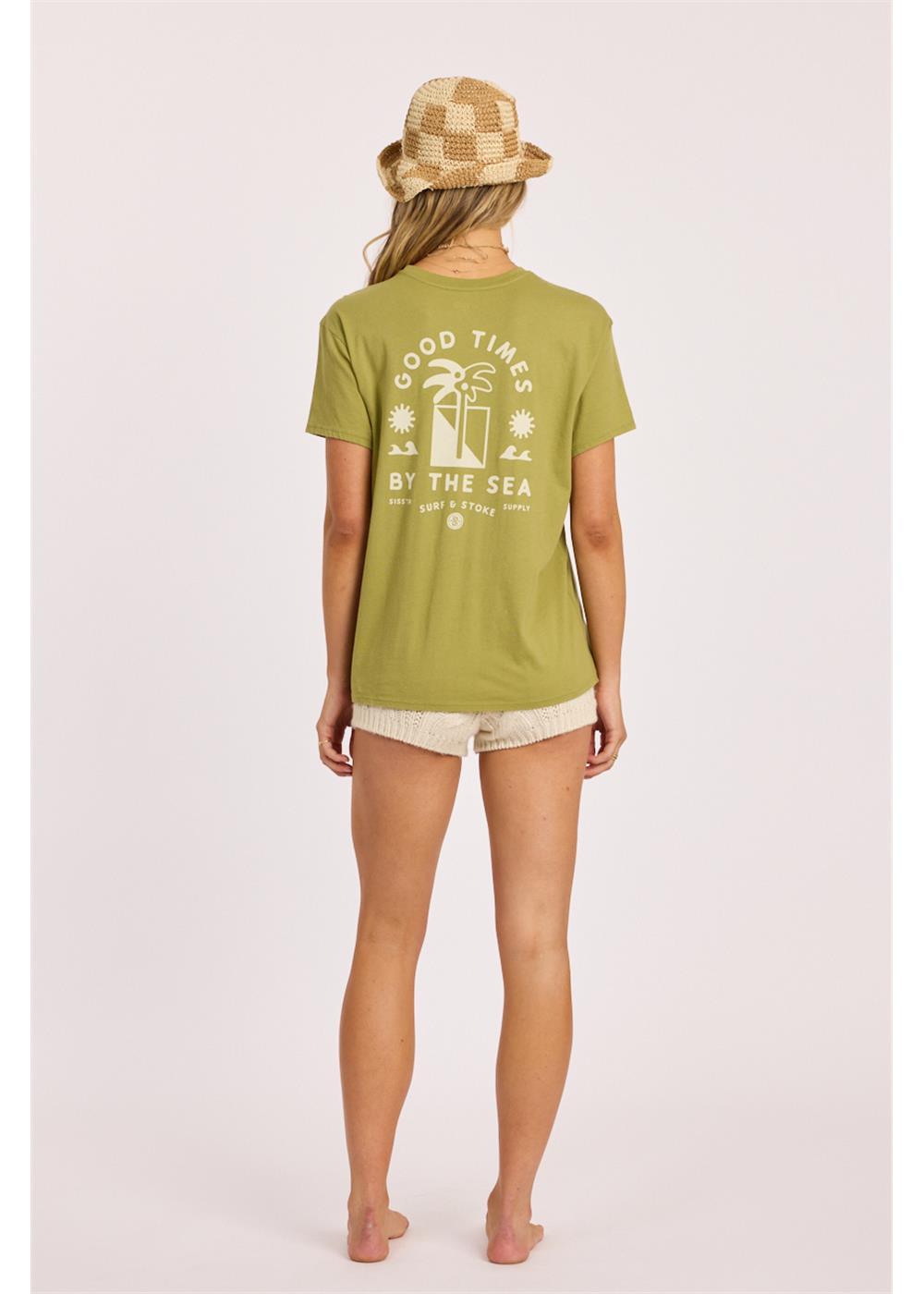 Sisstr SHORE THING SS BOYFRIEND TEE-ARM - Stoke Outlets