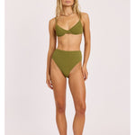 Sisstr Shore Thing Underwire Swim Top, Seaweed - Stoke Outlets