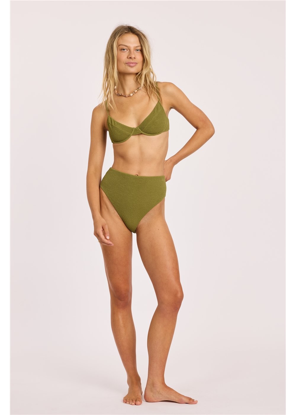 Sisstr Shore Thing Underwire Swim Top, Seaweed - Stoke Outlets