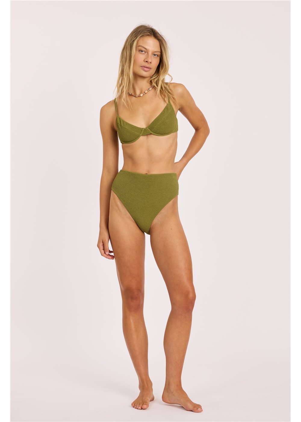 Sisstr Shore Thing Underwire Swim Top, Seaweed - Stoke Outlets