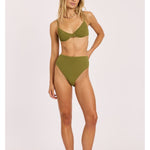 Sisstr Shore Thing Underwire Swim Top, Seaweed - Stoke Outlets