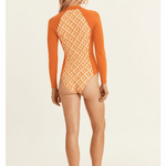 Sisstr Summer Seas 1mm Long Sleeve Cheeky Spring Wetsuit, Orange - Stoke Outlets