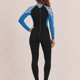 Sisstr Summer Seas 3/2 Back Zip Full Wetsuit, Ocean - Stoke Outlets