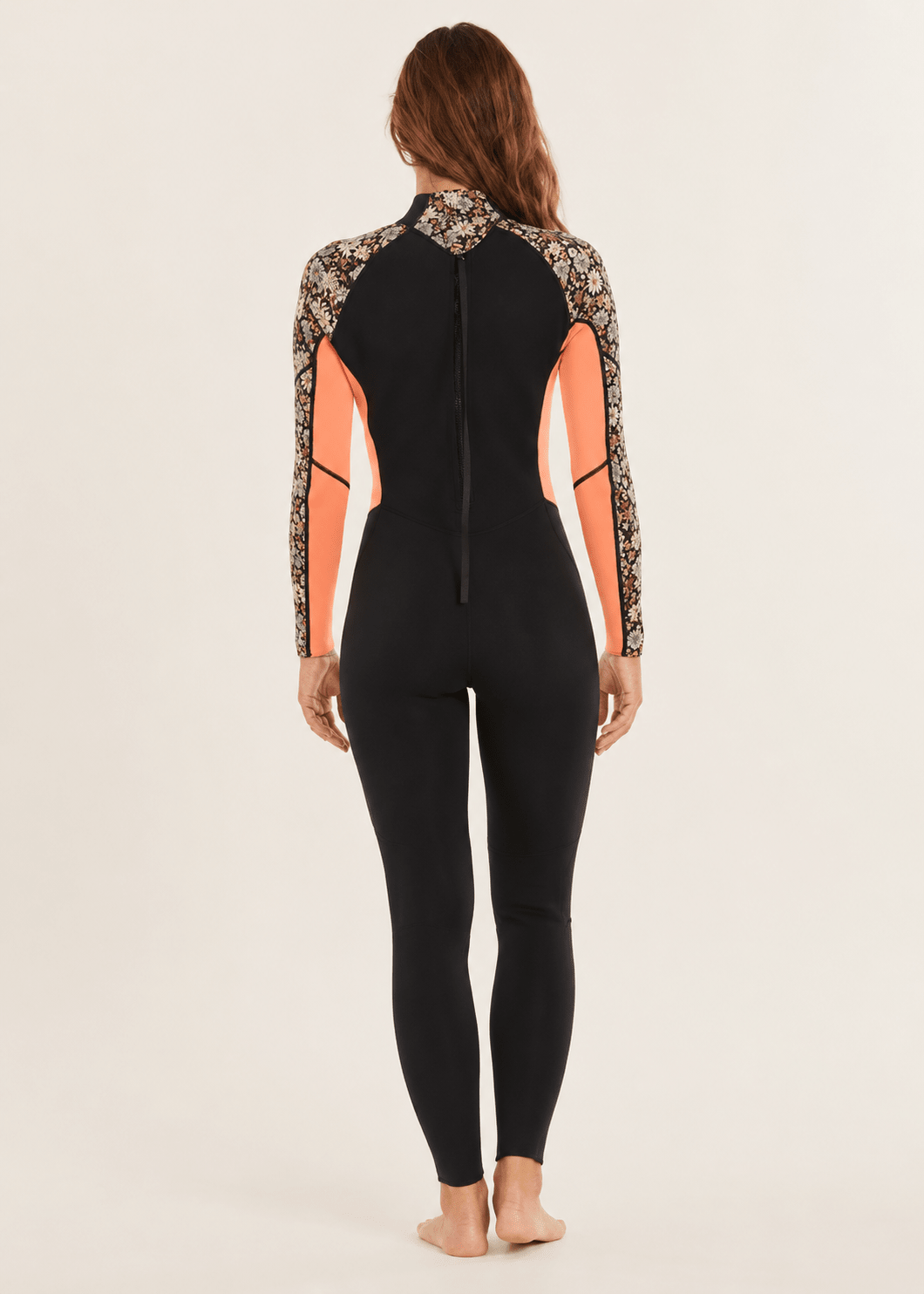Sisstr Summer Seas 3/2 Print Back Zip Full Suit, Black - Stoke Outlets