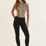 Sisstr Summer Seas 3/2 Print Back Zip Full Suit, Black - Stoke Outlets