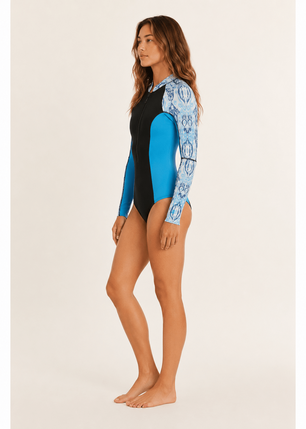 Sisstr Summer Seas Long Sleeve Cheeky Wetsuit, Ocean - Stoke Outlets