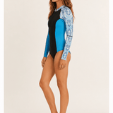 Sisstr Summer Seas Long Sleeve Cheeky Wetsuit, Ocean - Stoke Outlets