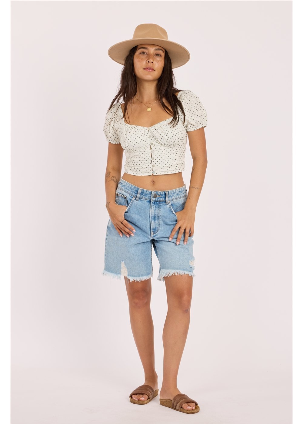 SISSTR SUNDAZED SS WOVEN TOP-SES - Stoke Outlets