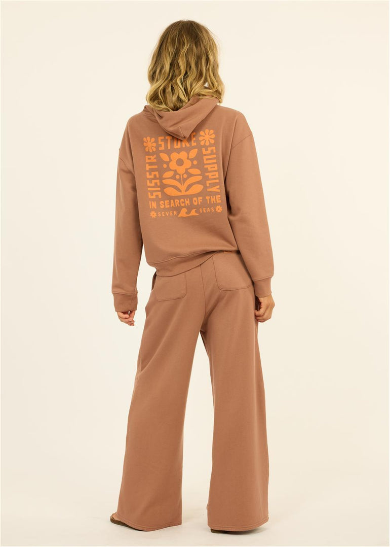 Sisstr SURF CHECK FLEECE HOODIE-MUR - Stoke Outlets