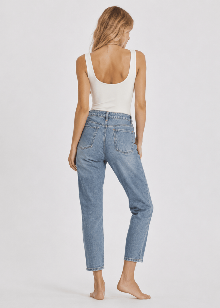 Sisstr Watch Me Go Denim Woven Pant, Blue Wash - Stoke Outlets