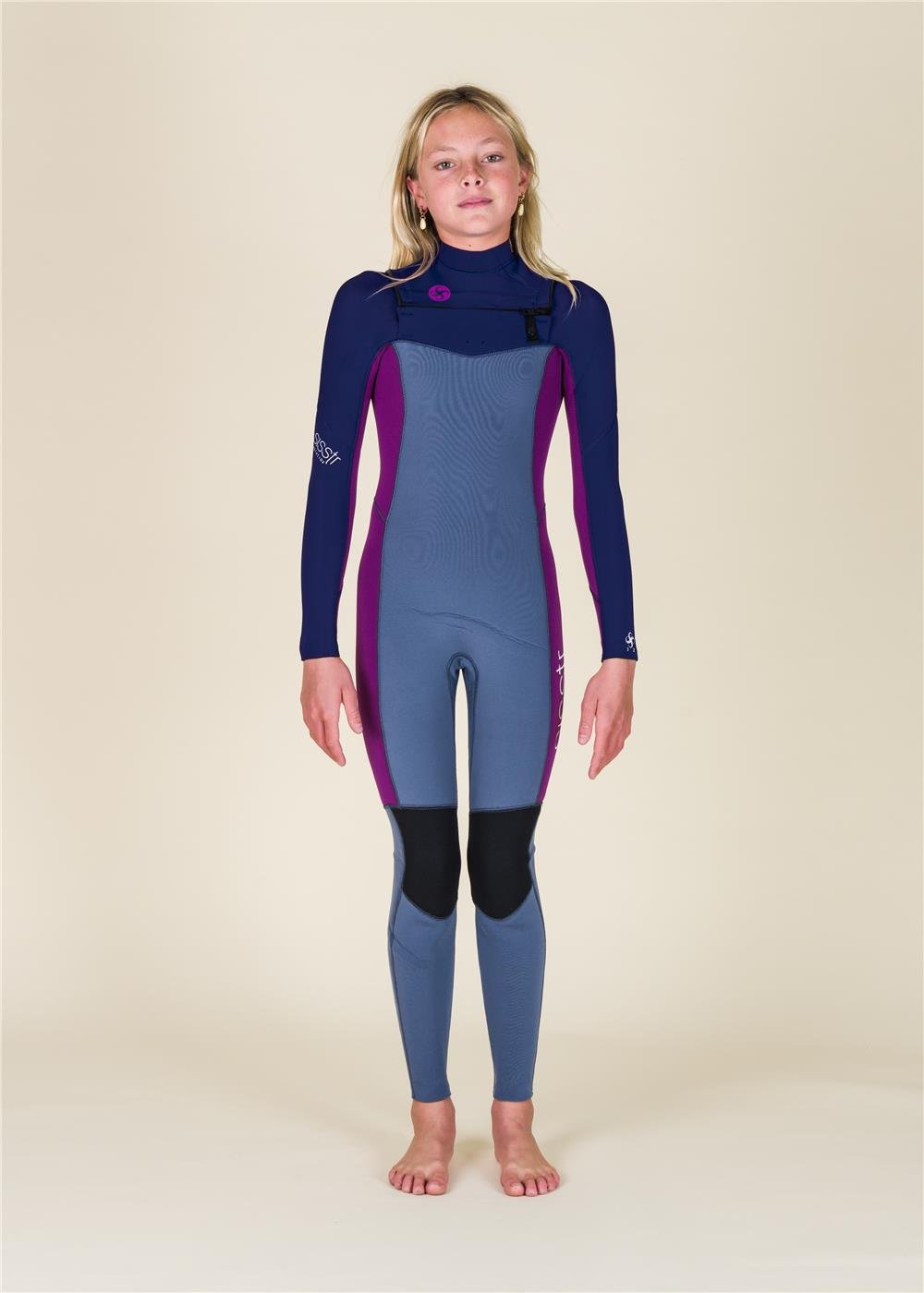 Sisstr Youth 7 Seas 3/2 Chest Zip Full Wetsuit - Stoke Outlets