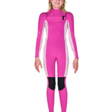 Sisstr Youth Seven Seas 3/2 Chest Zip Full Suit, Magenta - Stoke Outlets