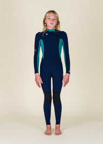 Sisstr Youth Seven Seas 3/2 Chest Zip Full Suit, Strong Blue - Stoke Outlets