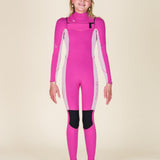 Sisstr Youth Seven Seas 4/3 Chest Zip Full Suit, Magenta - Stoke Outlets