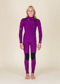 Sisstr Youth Seven Seas 4/3 Chest Zip Full Suit, Violet - Stoke Outlets