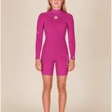 Sisstr Youth Summer Seas 2/2 Long Sleeve Wetsuit, Magenta - Stoke Outlets