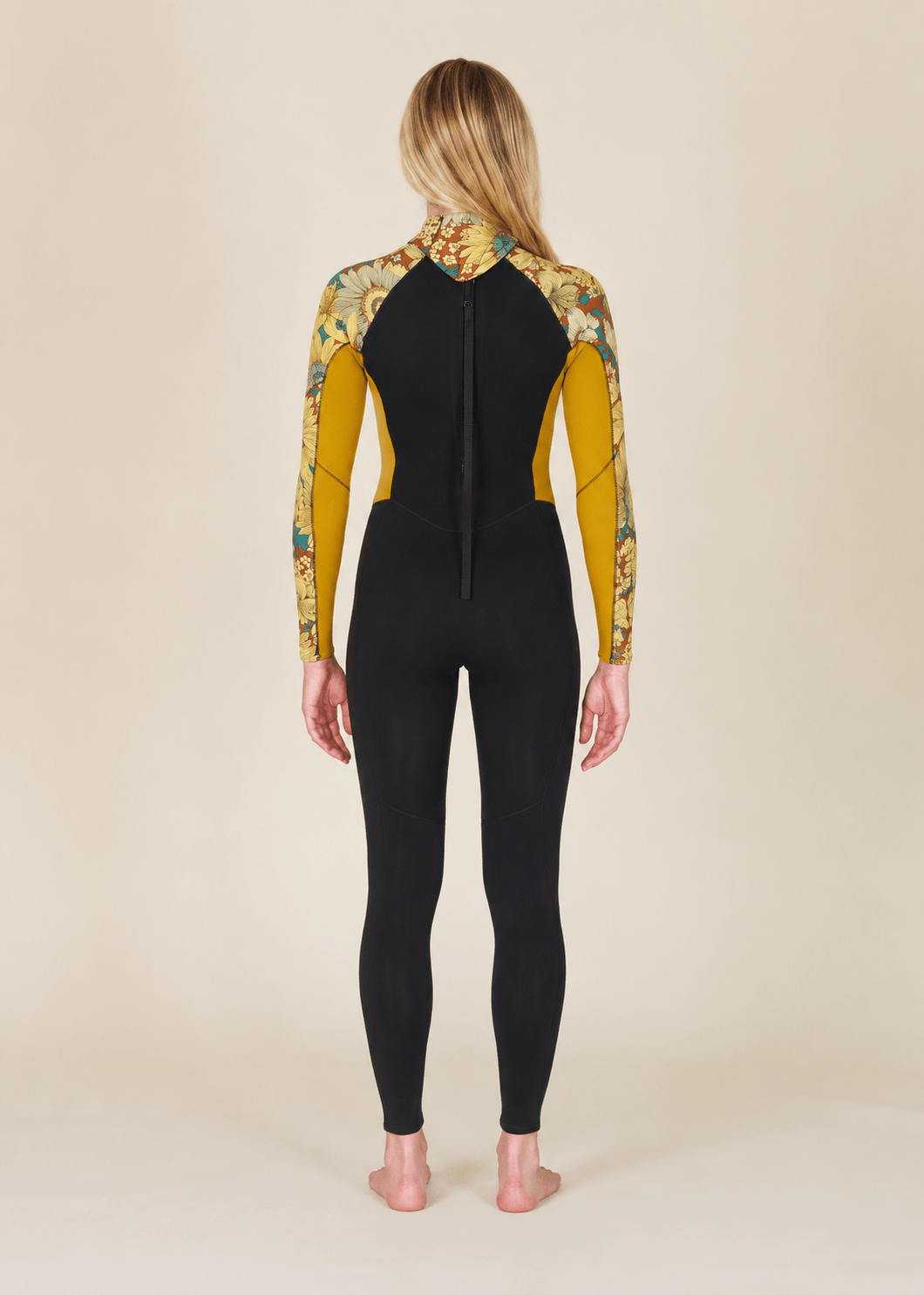 Sisstr Youth Summer Seas 3/2 Print Back Zip Full Suit, Gold - Stoke Outlets