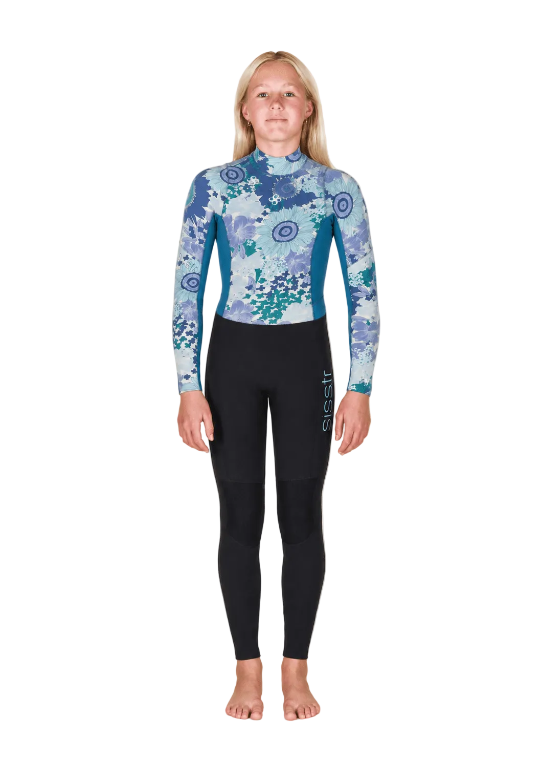 Sisstr Youth Summer Seas 3/2 Print Back Zip Full Suit, Laguna - Stoke Outlets