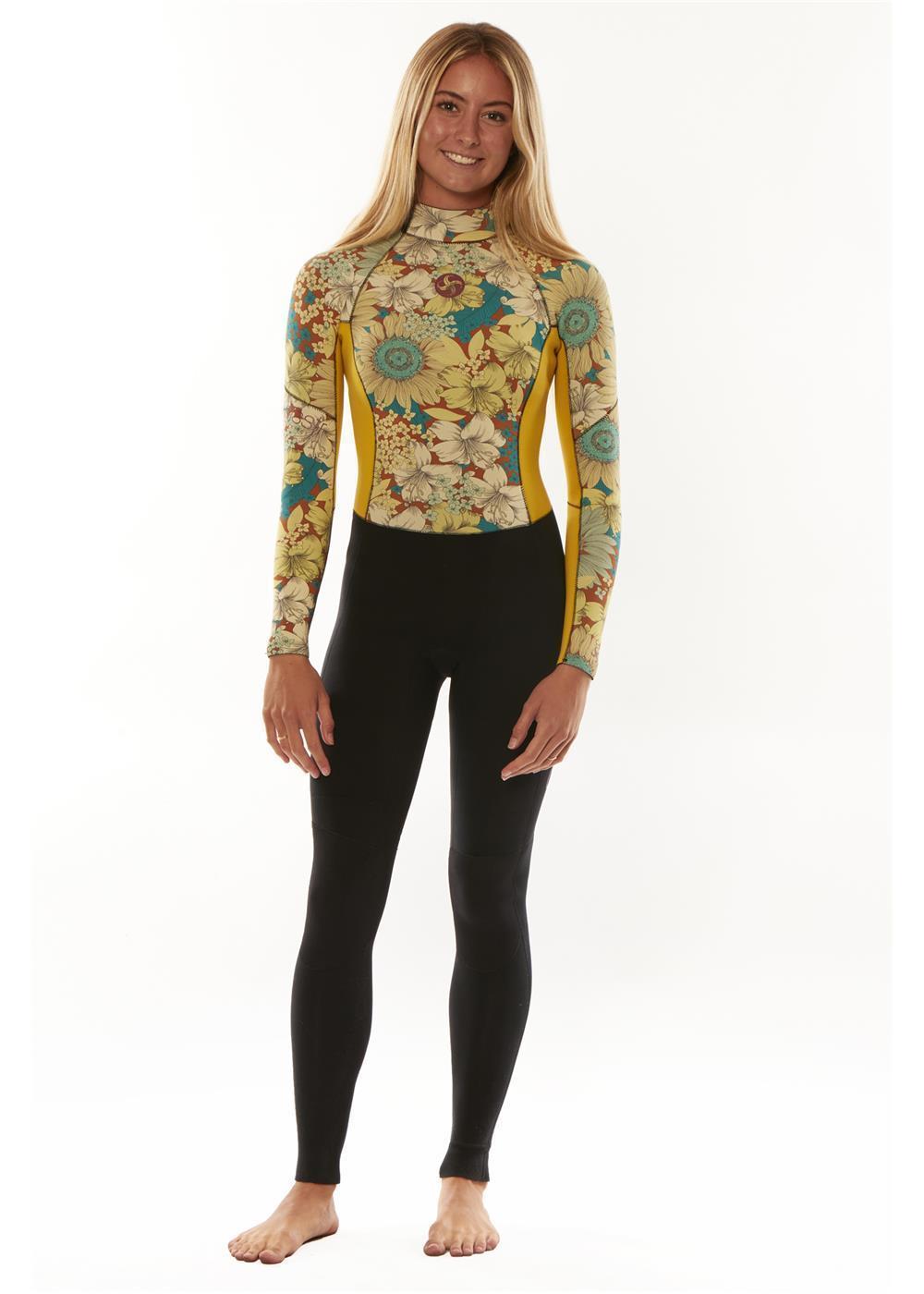 SISSTR YOUTH SUMMER SEAS 3/2 PRINT BZ GBS SUIT - GLD - Stoke Outlets