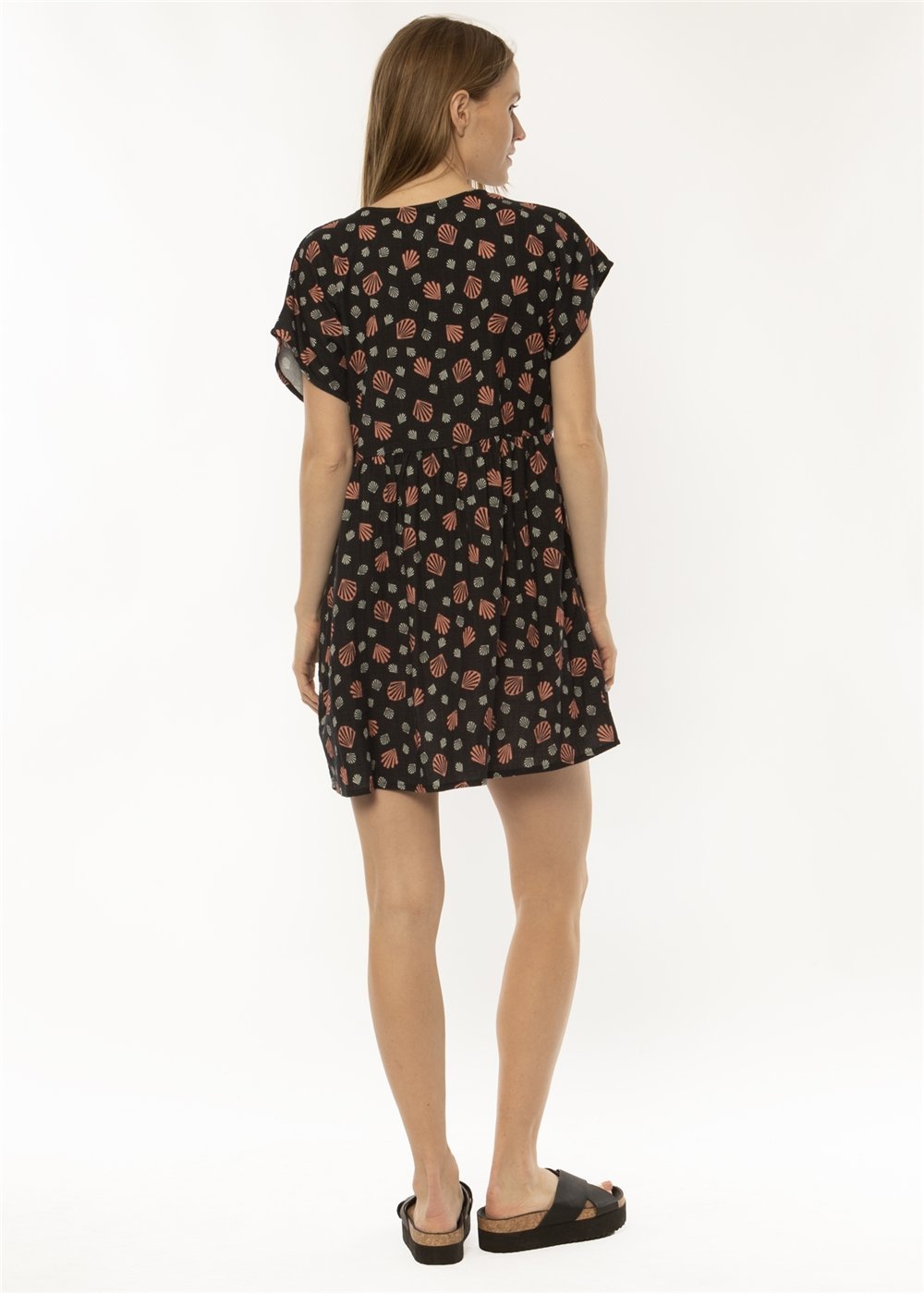 Sisstrevolution DOHENY SS WOVEN DRESS - BLK - Stoke Outlets