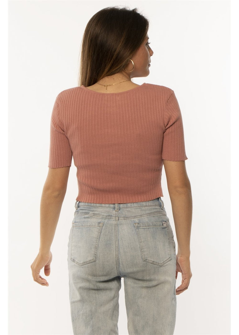 SISSTREVOLUTION SAVANA SS KNIT TOP - REW - Stoke Outlets