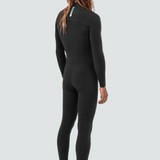 Vissla 7 Seas 5-4 Full Chest Zip Wetsuit, Black With Jade - Stoke Outlets