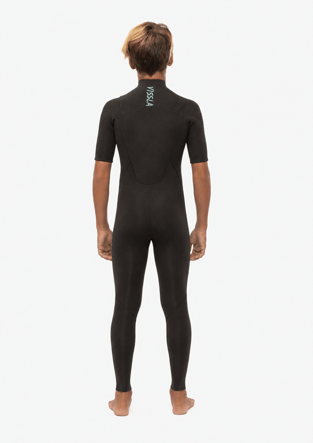 Vissla 7 Seas Boys 2/2 Short Sleeve Spring Suit, Black - Stoke Outlets