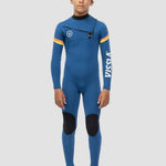 Vissla 7 Seas Boys Raditude 3/2 Full Suit Chest Zip, Harbor Blue - Stoke Outlets