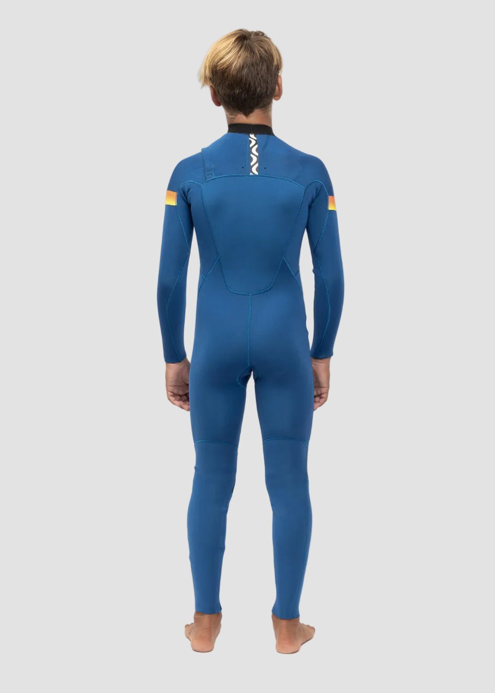 Vissla 7 Seas Boys Raditude 3/2 Full Suit Chest Zip, Harbor Blue - Stoke Outlets