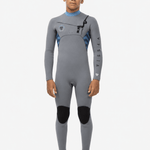 Vissla 7 Seas Boys Shredder 3/2 Full Suit Chest Zip, Grey - Stoke Outlets