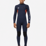 Vissla 7 Seas Boys Shredder 3/2 Full Suit Chest Zip, Navy - Stoke Outlets
