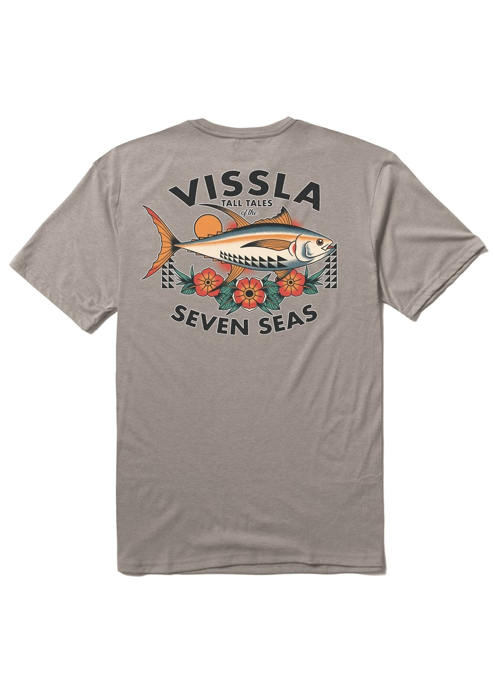 Vissla Ahi Comp Lite Eco Drirelease Tee-GRH - Stoke Outlets
