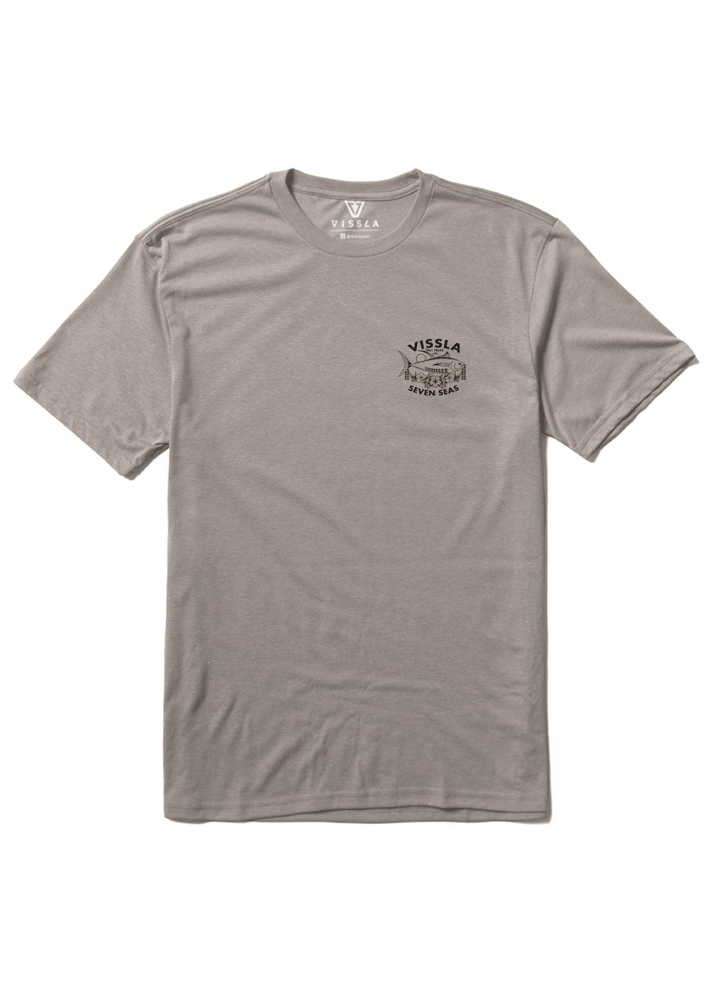 Vissla Ahi Comp Lite Eco Drirelease Tee-GRH - Stoke Outlets