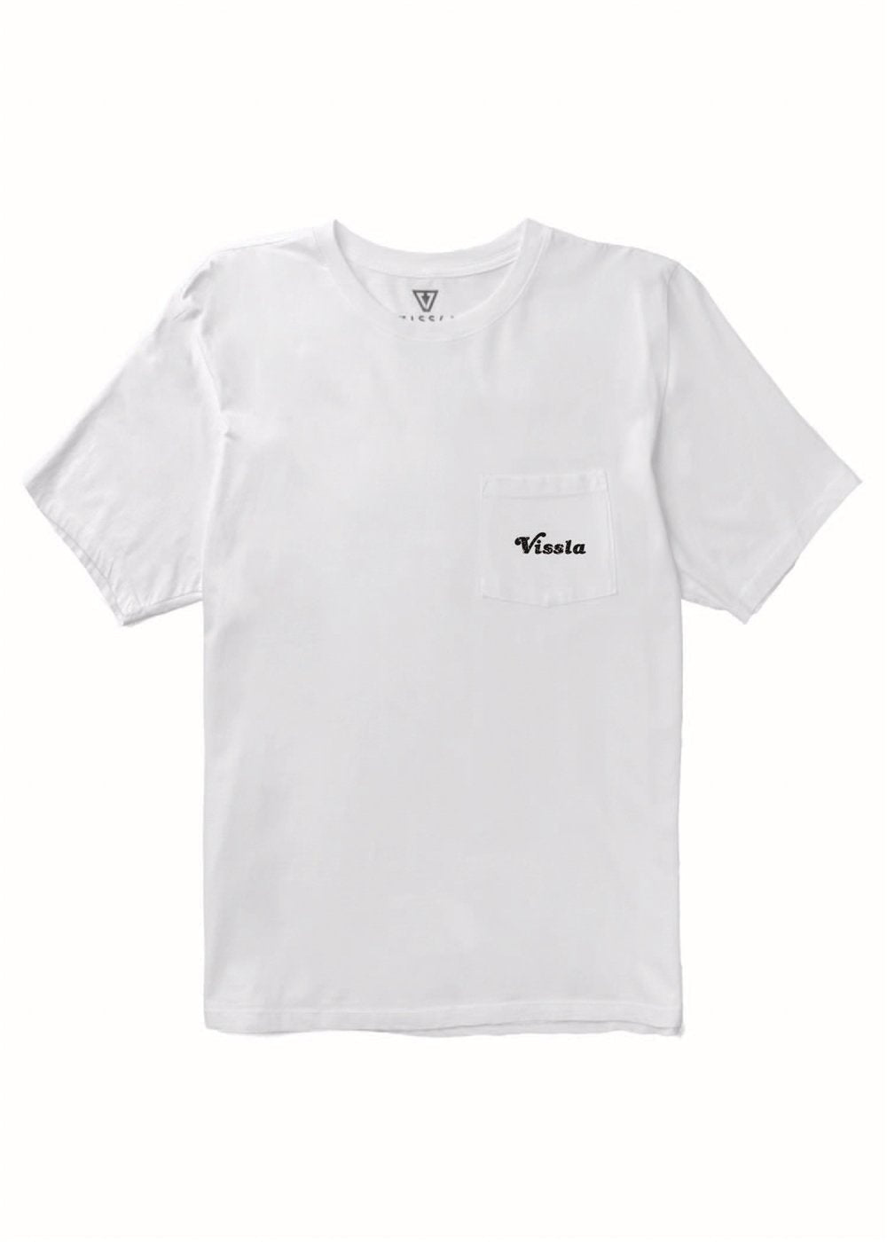 Vissla Caught Inside Premium Organic PKT Tee - WHT - Stoke Outlets