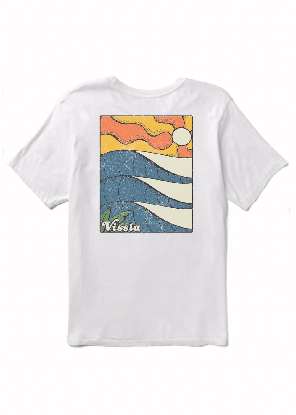 Vissla Caught Inside Premium Organic PKT Tee - WHT - Stoke Outlets