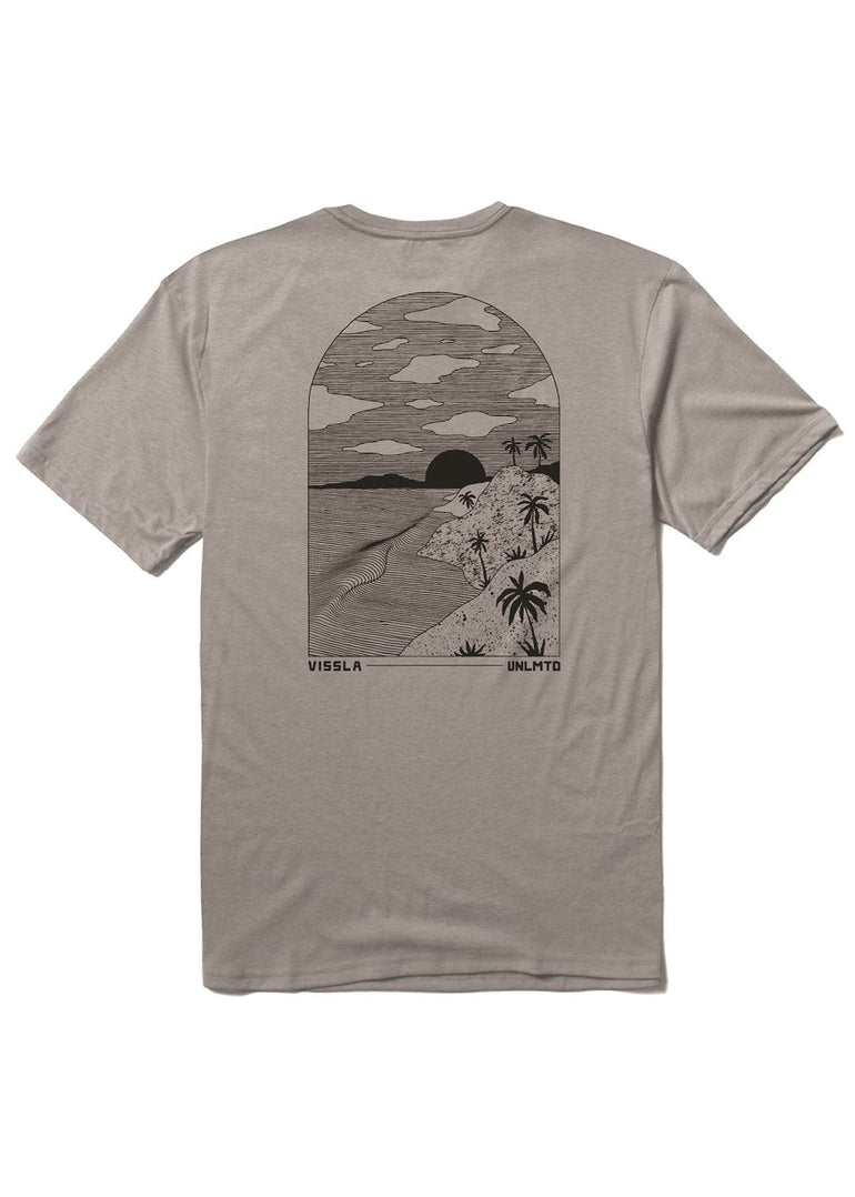 Vissla Cliffside Comp Lite Eco Drirelease Tee-GRH - Stoke Outlets