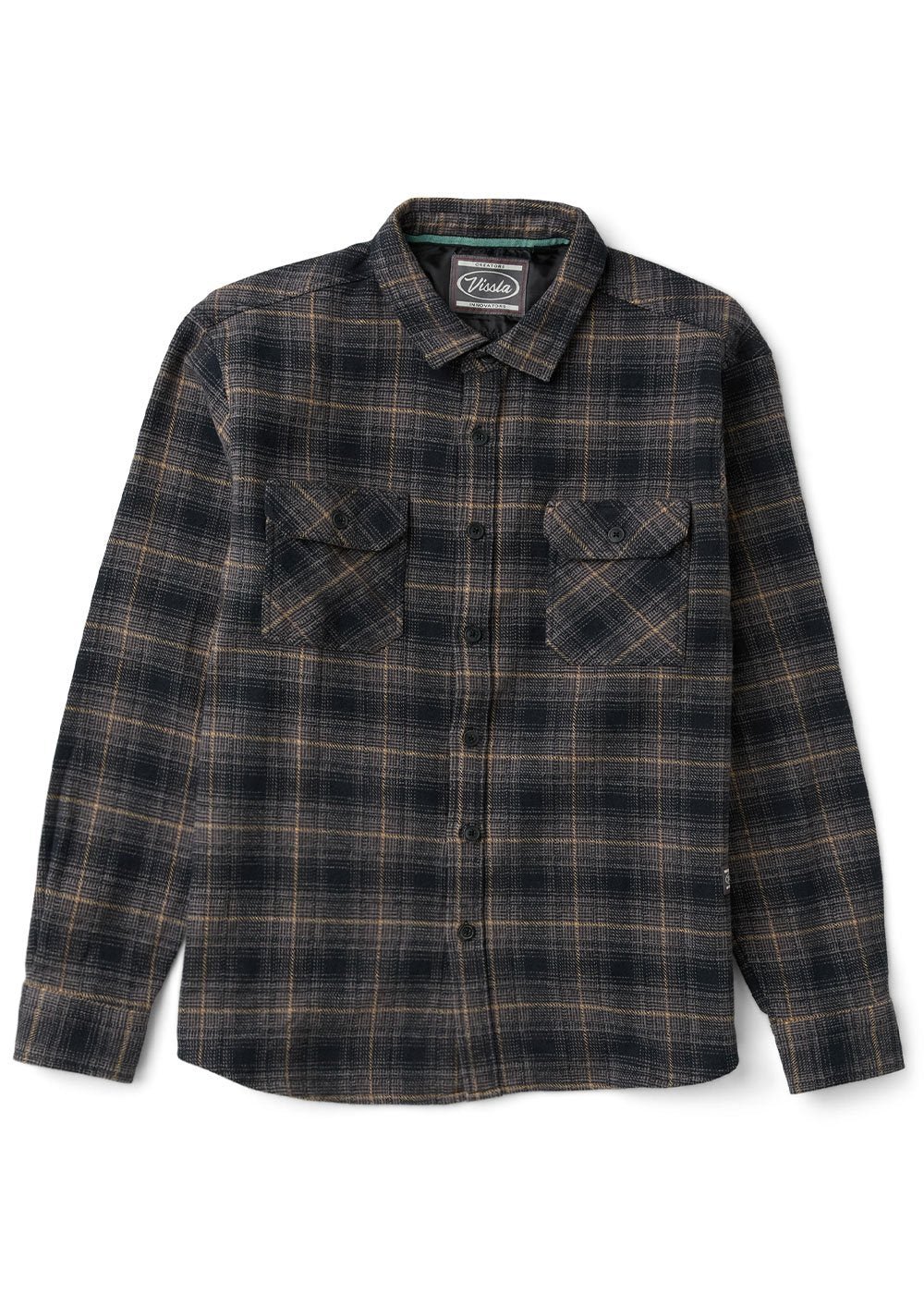 Vissla Creators Heavy Days Eco LS Flannel -BLK - Stoke Outlets