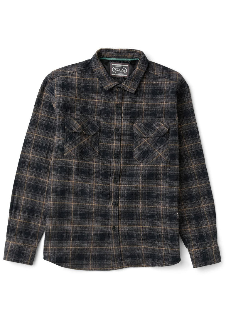 Vissla Creators Heavy Days Eco LS Flannel -BLK - Stoke Outlets